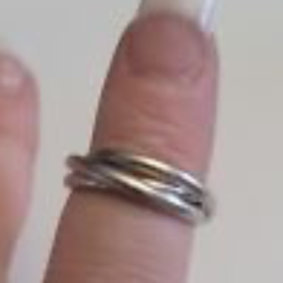 ESTATE 14KT White Gold 5.8 Grams Russian Wedding Ring Rolling Size 7 - Picture 1 of 7